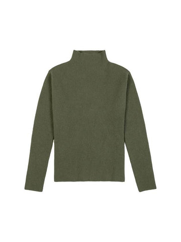 Cashmere Half Neck Turtleneck Khaki - SOLEW - BALAAN 1