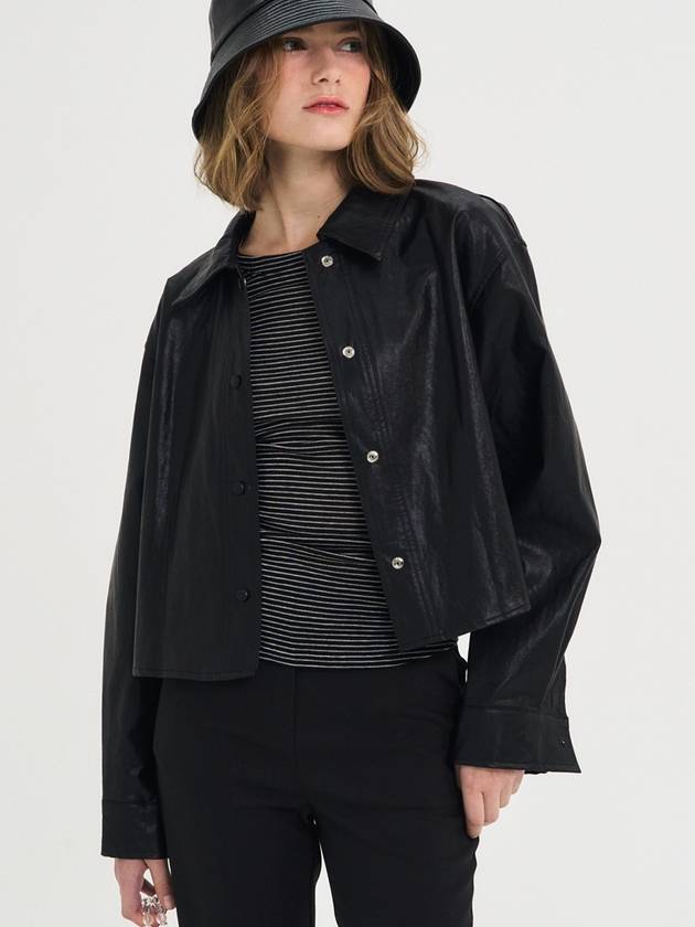 Sentimental Automn Eco Leather Jacket Black - SORRY TOO MUCH LOVE - BALAAN 4