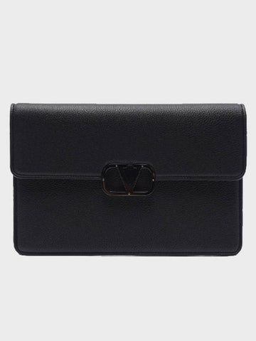 V logo men's clutch 3Y2P0U43 YGP 0NO - VALENTINO - BALAAN 1