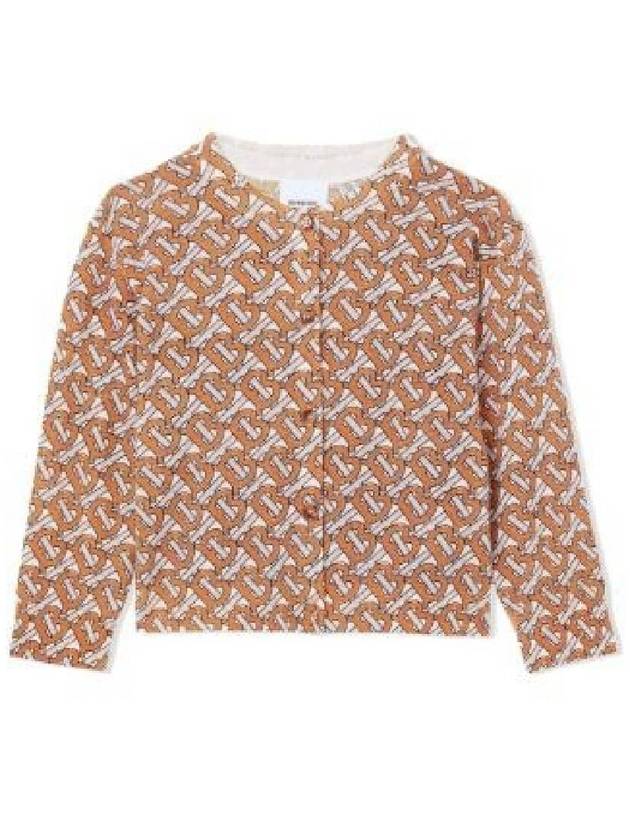 Burberry Girls Bright Orange Katrina Monogram Print Wool Cardigan, Size 4Y - BURBERRY - BALAAN 1