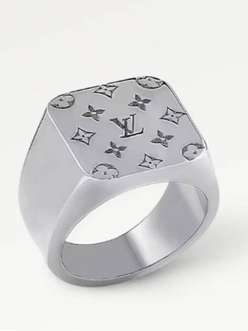 LV Mosaic Signet Ring M1535M - LOUIS VUITTON - BALAAN 1