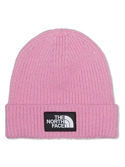 TNF Logo Box Cuffed Beanie Pink - THE NORTH FACE - BALAAN 2