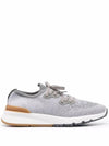 Stretch Knit Low Top Sneakers Grey - BRUNELLO CUCINELLI - BALAAN 2