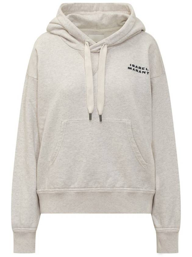 Sylla Embroidered Logo Oversized Hoodie Ecru - ISABEL MARANT - BALAAN 2