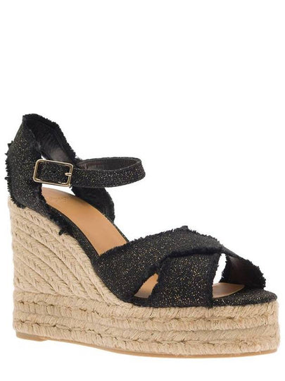 Beige Canvas Wedge Sandals - CASTANER - BALAAN 2