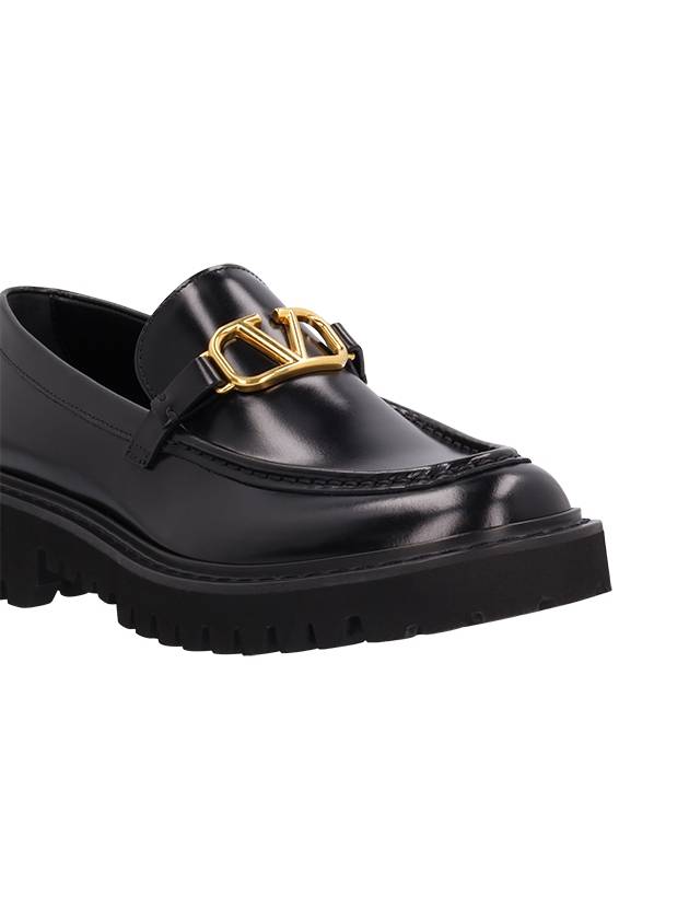 V Logo Signature Chunky Loafers Black - VALENTINO - BALAAN 5