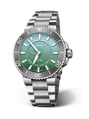 Oris Aquis Dat Watt Limited Edition II Watch Set 44mm with Green Dial and Two Straps - ORIS - BALAAN 1