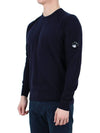 Lens Wappen Wool Knit Top Navy - CP COMPANY - BALAAN 4