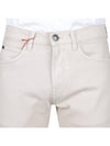 Men's 5 Pocket Straight Pants Ivory - LORO PIANA - BALAAN 6