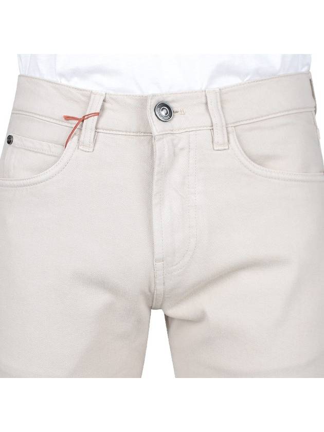 Men's 5 Pocket Straight Pants Ivory - LORO PIANA - BALAAN 6