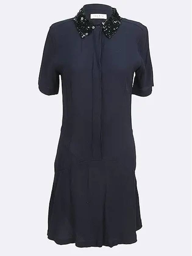 Smith Market Navy One Piece Women s Clothing - SANDRO - BALAAN 1