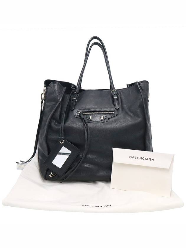 Balenciaga 357330 Black Calfskin Papier A5 Zip Around Tote Bag - BALENCIAGA - BALAAN 2