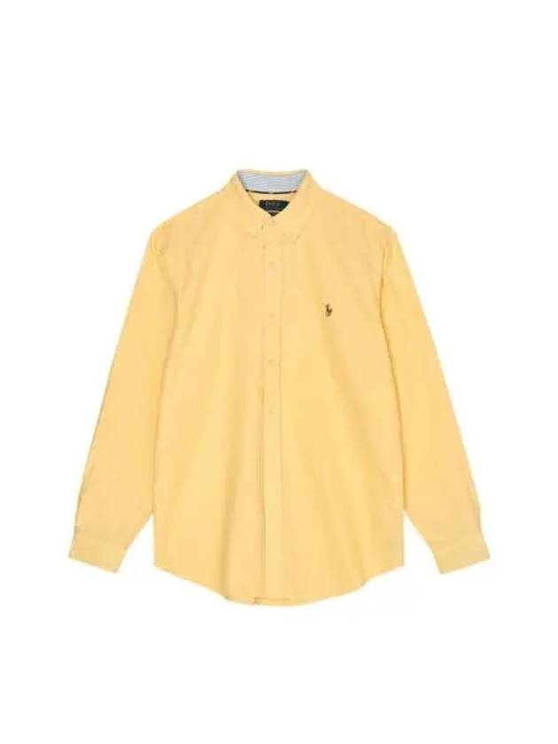 Polo Ralph Lauren Custom Fit Oxford Shirt Yellow - POLO RALPH LAUREN - BALAAN 1