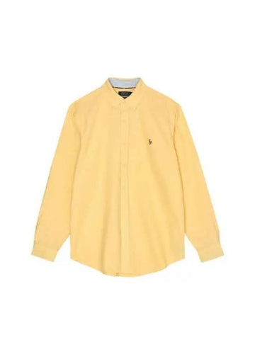 Polo Ralph Lauren Custom Fit Oxford Shirt Yellow - POLO RALPH LAUREN - BALAAN 1