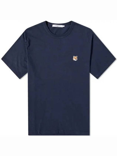 Fox Head Patch Classic Short Sleeve T-Shirt Navy - MAISON KITSUNE - BALAAN 2