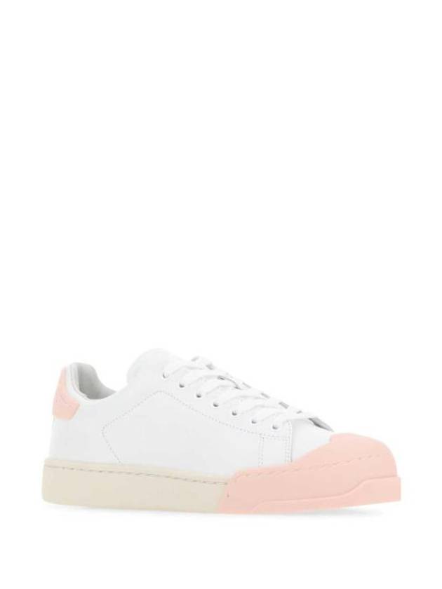 Dada Bumper Logo Low Top Sneakers White Pink - MARNI - BALAAN 3