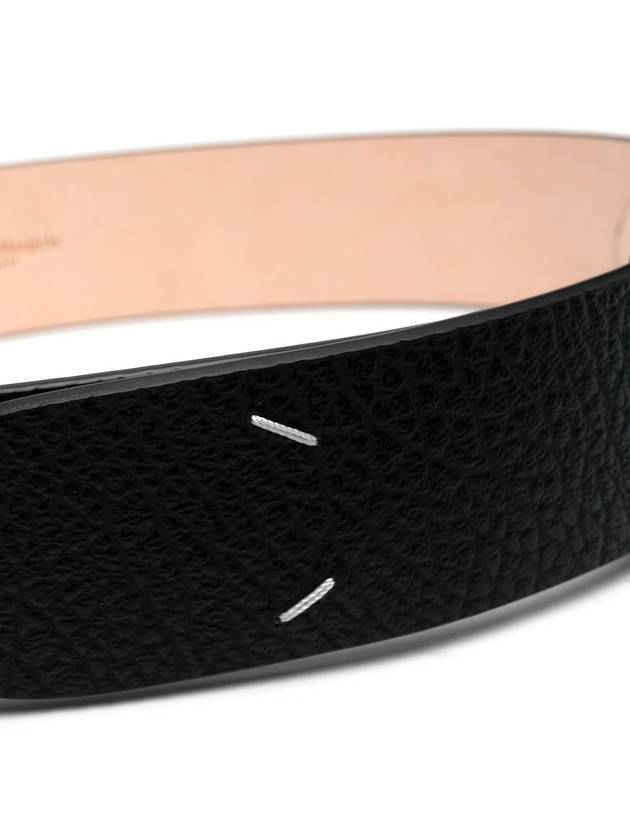 4 Stitch Leather Belt Black - MAISON MARGIELA - BALAAN 3