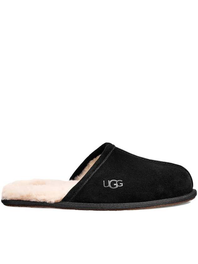 Scuff Logo Suede Slippers Black - UGG - BALAAN 2