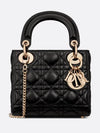 Lady Cannage Small Lambskin Tote Bag Black - DIOR - BALAAN 2