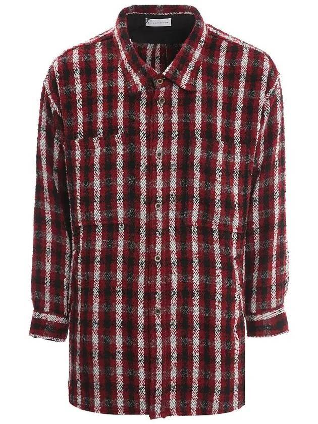 Classic Button Check Long Sleeve Shirt Red - FAITH CONNEXION - BALAAN 1
