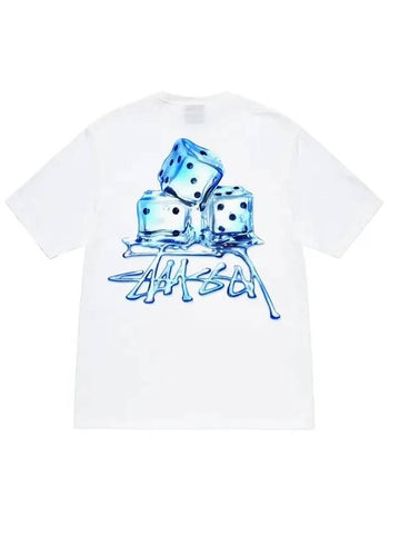 Melted Short Sleeve T-Shirt White - STUSSY - BALAAN 1