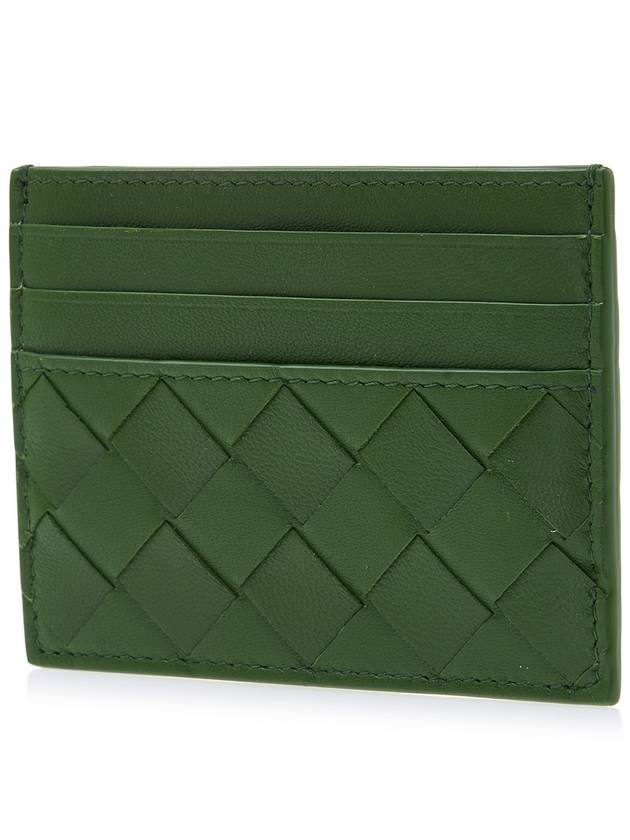 Intrecciato Leather Card Wallet Green - BOTTEGA VENETA - BALAAN 3