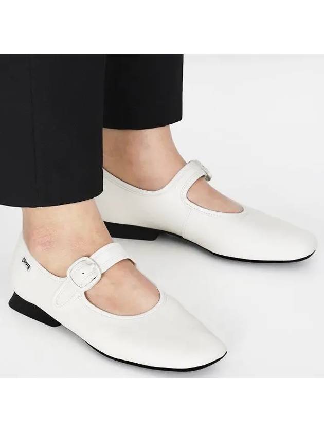 Casi Myra Leather Mary Jane Flat Shoes White - CAMPER - BALAAN 2