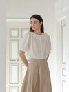 Ribbon Tie Pleated Blouse Ivory - YOUNESS - BALAAN 3