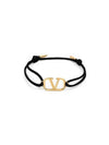 Valentino 2Y2J0Q15 GTQ 0NO J0Q15 Garavani V logo leather bracelet - RED VALENTINO - BALAAN 1