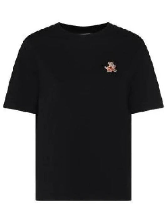 Speedy Fox Patch Comfort Short Sleeve T Shirt Black - MAISON KITSUNE - BALAAN 2