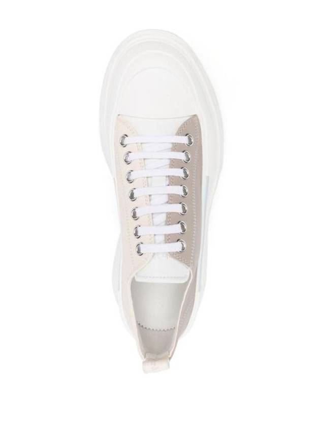 Tread Slick Lace-Up Low Top Sneakers Beige - ALEXANDER MCQUEEN - BALAAN 3