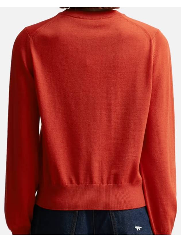 Bold Foxhead Regular Fit Cardigan Red Women s - MAISON KITSUNE - BALAAN 5