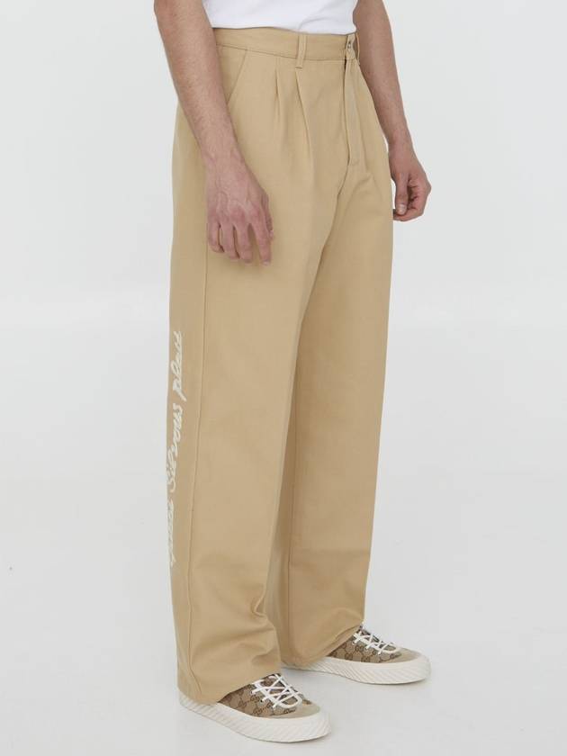 Dyed Cotton Pants WITH Patch 717831XDCGP 2339 CARAMEL IVORY B0170291965 - GUCCI - BALAAN 3