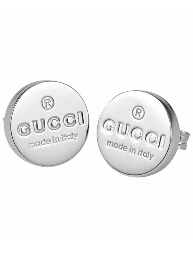 YBD163123001 163123 J8400 Trademark Silver Earrings - GUCCI - BALAAN 3