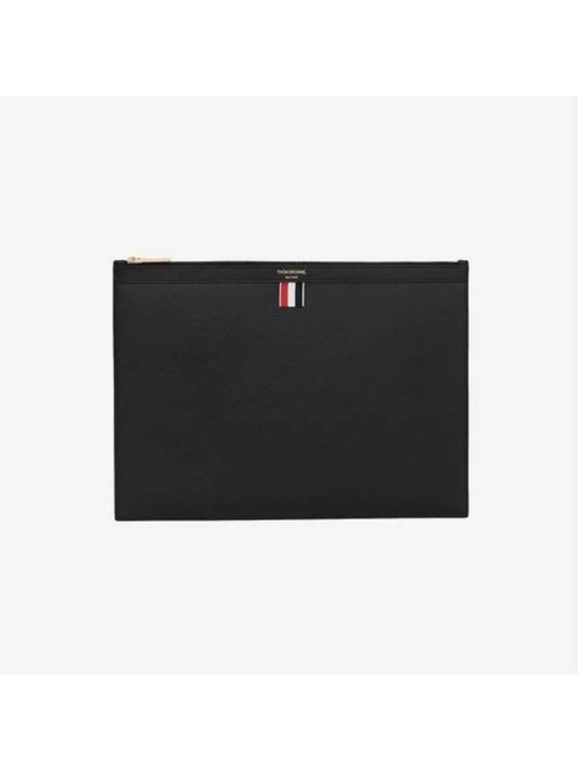 Medium Document Holder Clutch Bag Black - THOM BROWNE - BALAAN 2