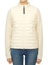 Women's Padded Down Cotton Zip-Up Jacket White - MONCLER - BALAAN 2