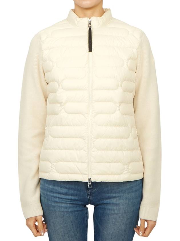 Women's Padded Down Cotton Zip-Up Jacket White - MONCLER - BALAAN 2