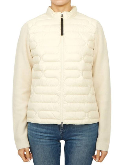 Women's Padded Down Cotton Zip-Up Jacket White - MONCLER - BALAAN 2