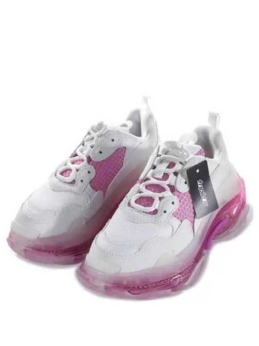 Triple S Clear Sole Low Top Sneakers White Pink - BALENCIAGA - BALAAN 2