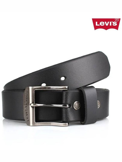 Square Buckle Leather Belt Black - LEVI'S - BALAAN 2