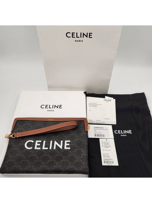 Strap Small Clutch Bag Brown - CELINE - BALAAN 7