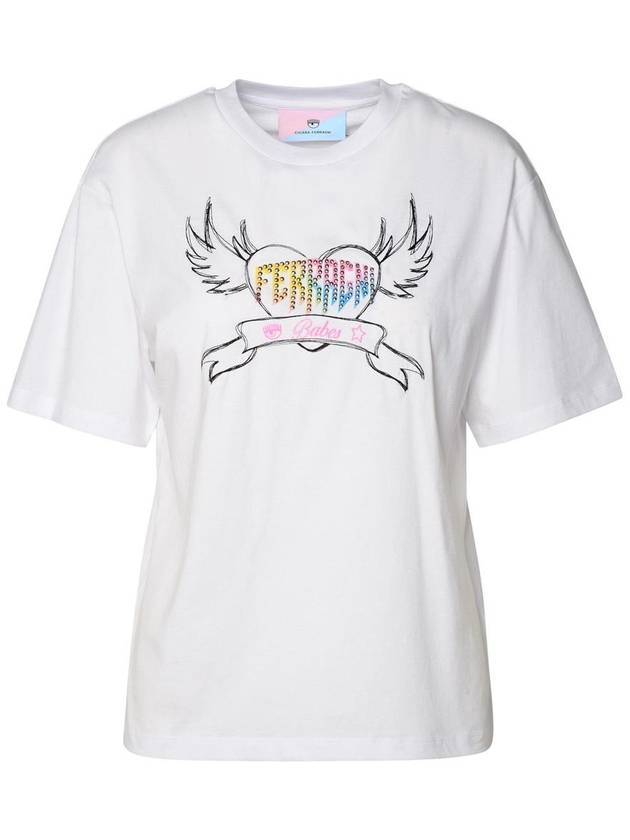 Chiara Ferragni White Cotton T-Shirt - CHIARA FERRAGNI - BALAAN 1