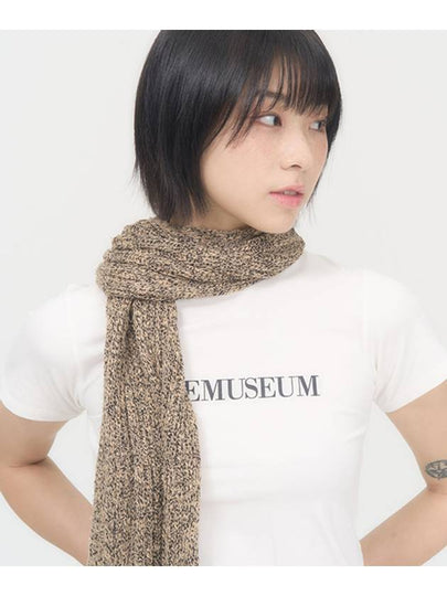 Mix Knit Muffler Beige - ZIZEMUSEUM - BALAAN 2