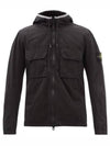 Stone Island Logo Patch Cotton Hooded Overshirt Jumper Jacket 7615122WN - STONE ISLAND - BALAAN 1