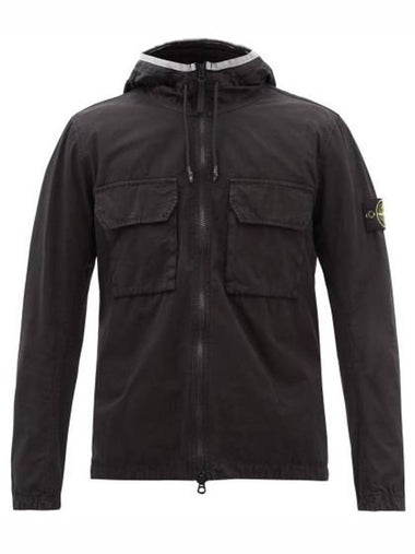 Stone Island Logo Patch Cotton Hooded Overshirt Jumper Jacket 7615122WN - STONE ISLAND - BALAAN 1