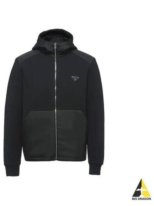 Re-Nylon Gabardine Wool Jacket Black - PRADA - BALAAN 2