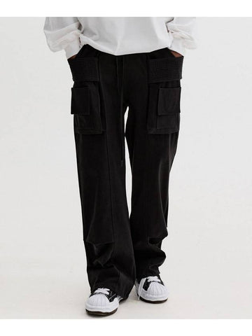 Utility wide string work pants black - THEN OUR - BALAAN 1