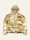 Metallic puffer men s hooded jacket gold V3291 549871 381 - CHAMPION - BALAAN 6