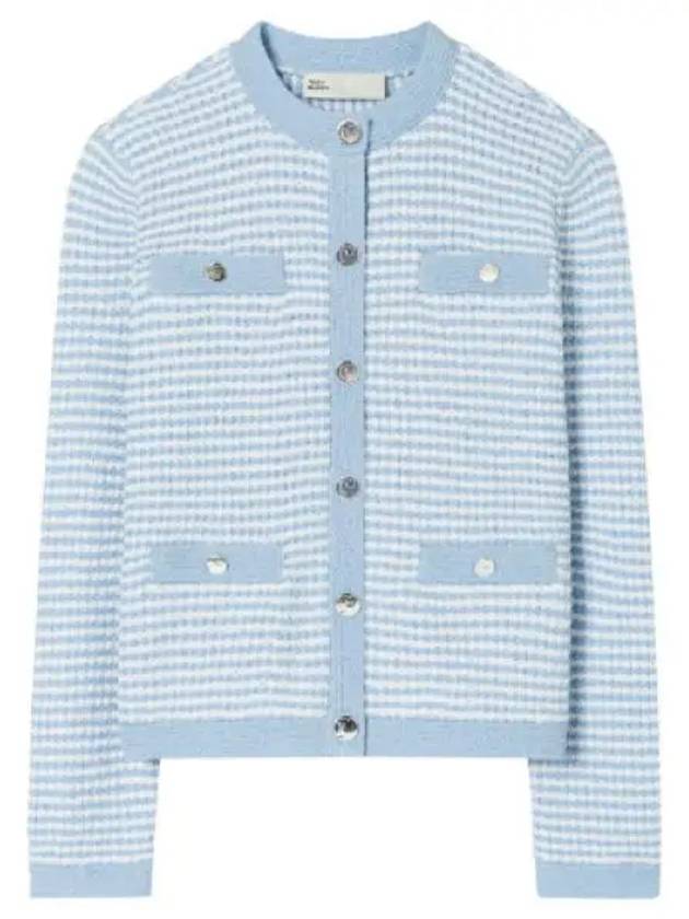 Kendra Cotton Cardigan Blue - TORY BURCH - BALAAN 2