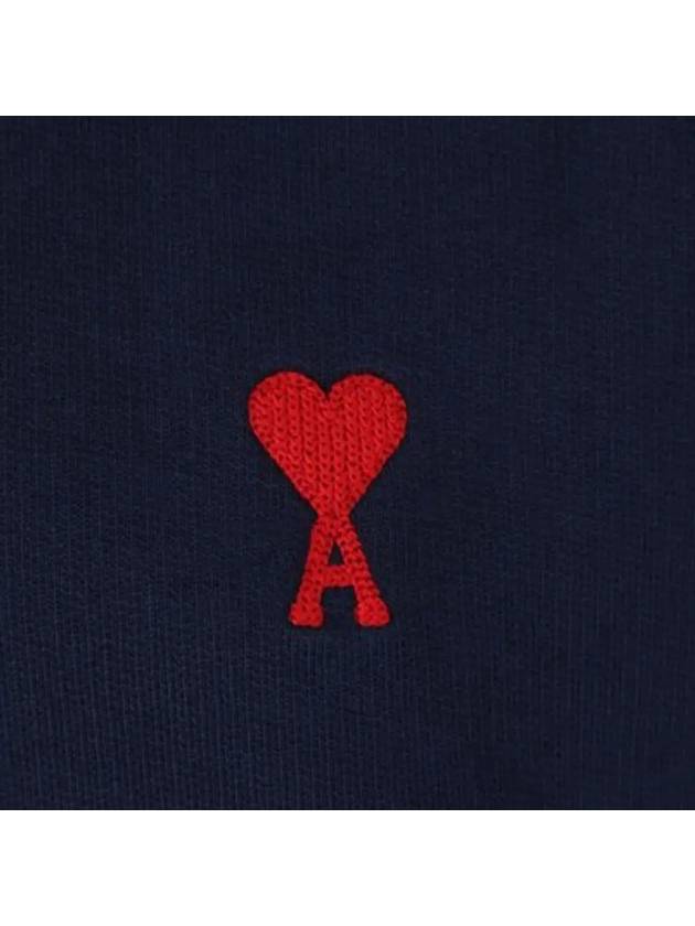 Small Heart Logo Sweatshirt Navy - AMI - BALAAN 4